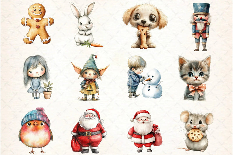 Whimsical Christmas Design Clipart Bundle - CraftNest - Digital Crafting and Art