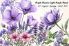 Purple Flowers Clipart Bundle