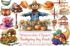 Thanksgiving Parade Clipart Bundle - CraftNest - Digital Crafting and Art