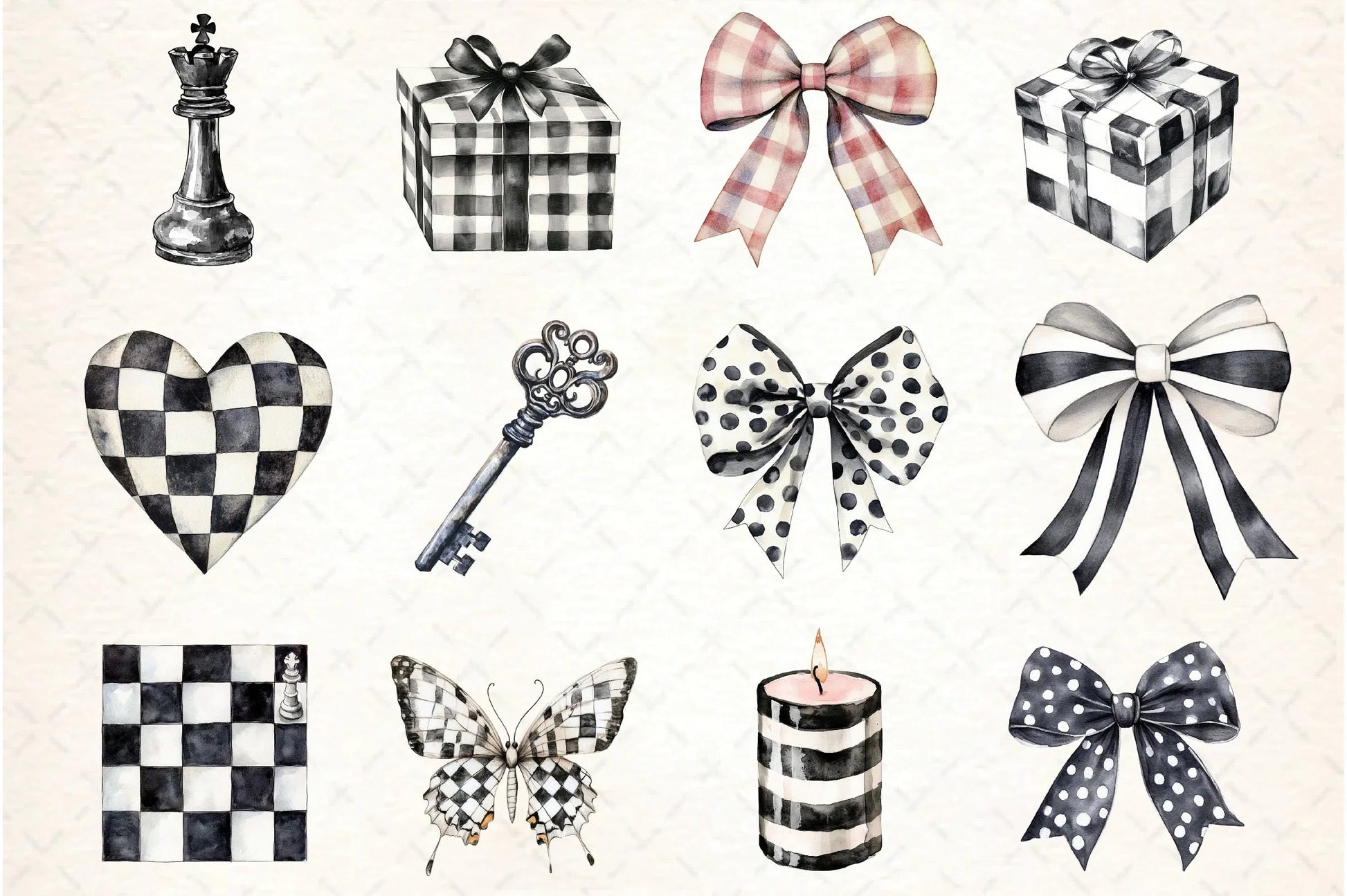 Black and White Clipart Bundle - CraftNest - Digital Crafting and Art