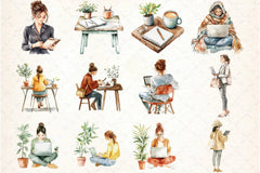Modern Workplace Clipart Bundle - CraftNest - Digital Crafting and Art