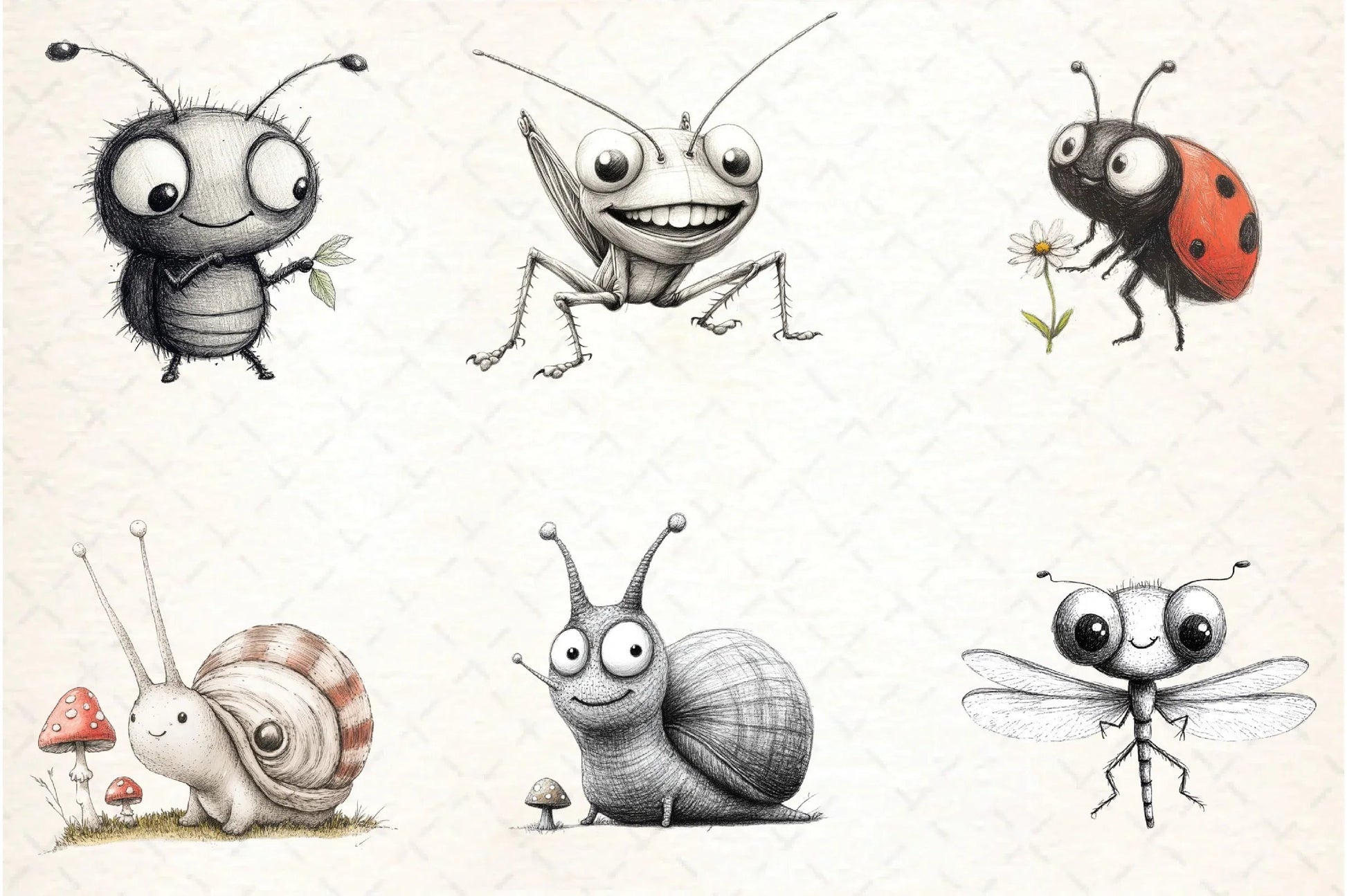Whimsical Insect Clipart Bundle - CraftNest - Digital Crafting and Art
