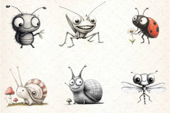 Whimsical Insect Clipart Bundle - CraftNest - Digital Crafting and Art
