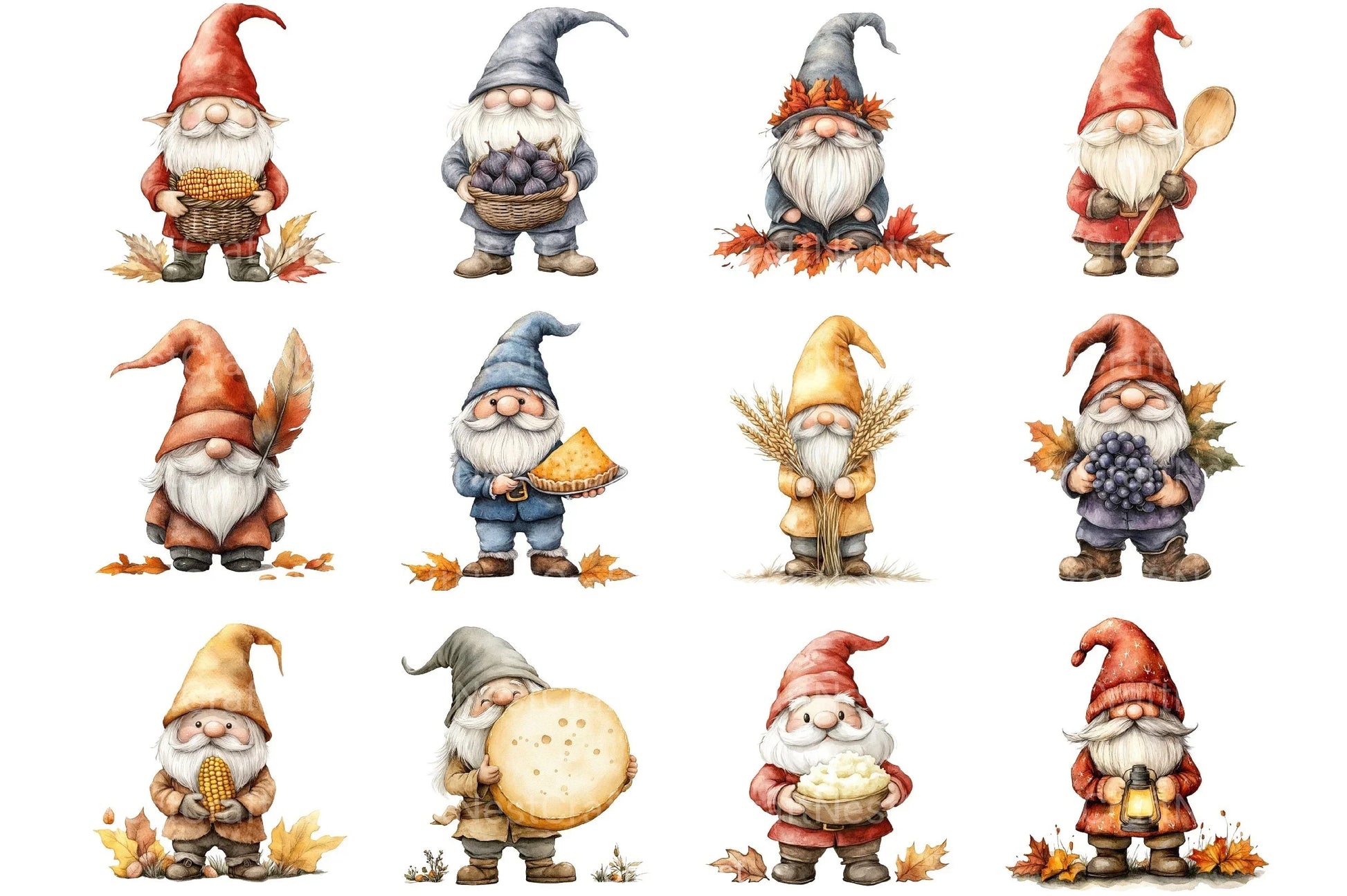 Thanksgiving Gnome Clipart Bundle - CraftNest - Digital Crafting and Art