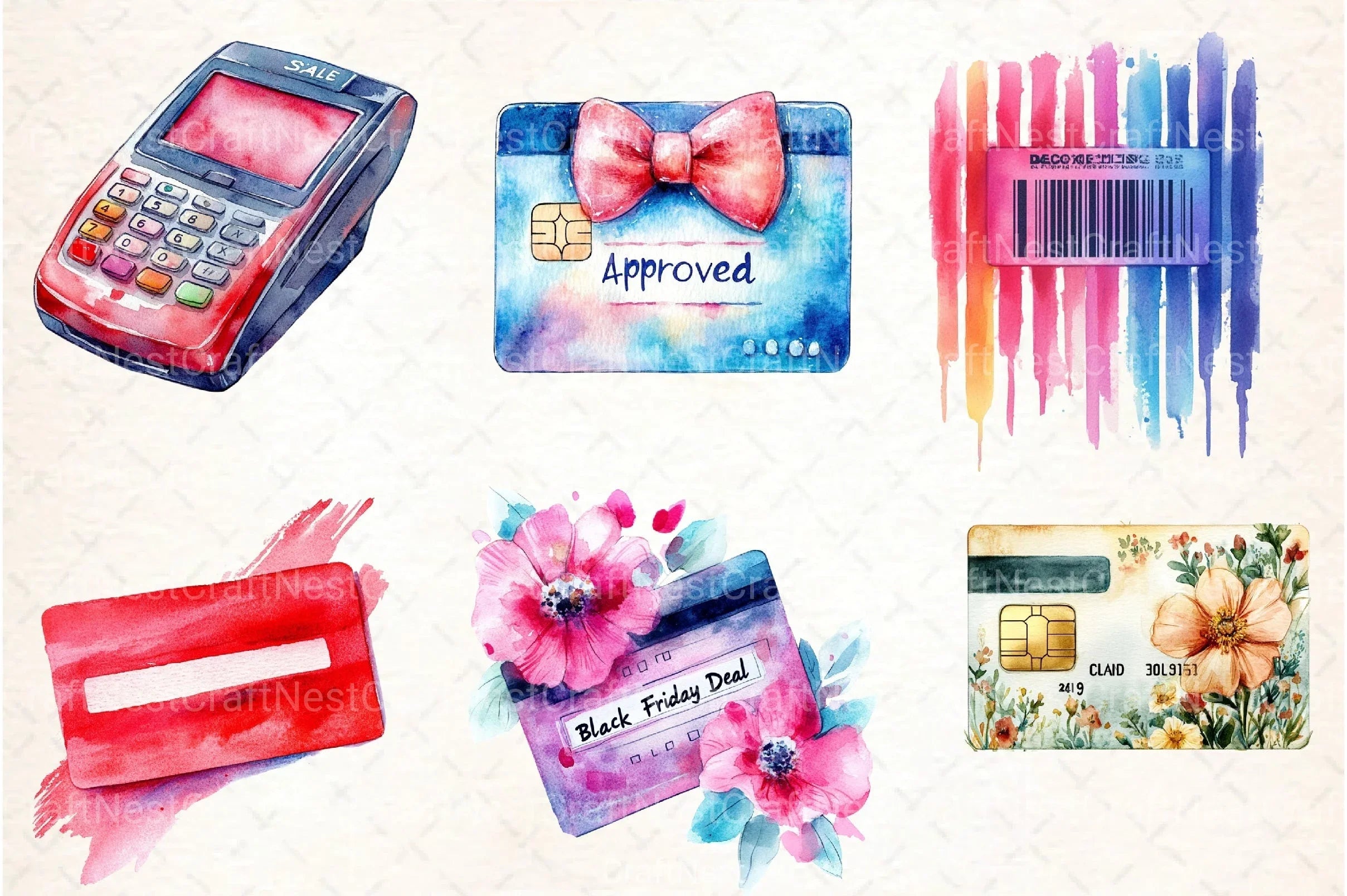 Credit Card Illustration Black Friday Clipart Bundle - CraftNest - Digital Crafting and Art