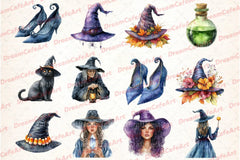 Halloween Witch Clipart Bundle 1 - CraftNest - Digital Crafting and Art
