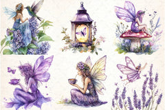 Magical Garden & Purple Fairy Clipart Bundle - CraftNest - Digital Crafting and Art
