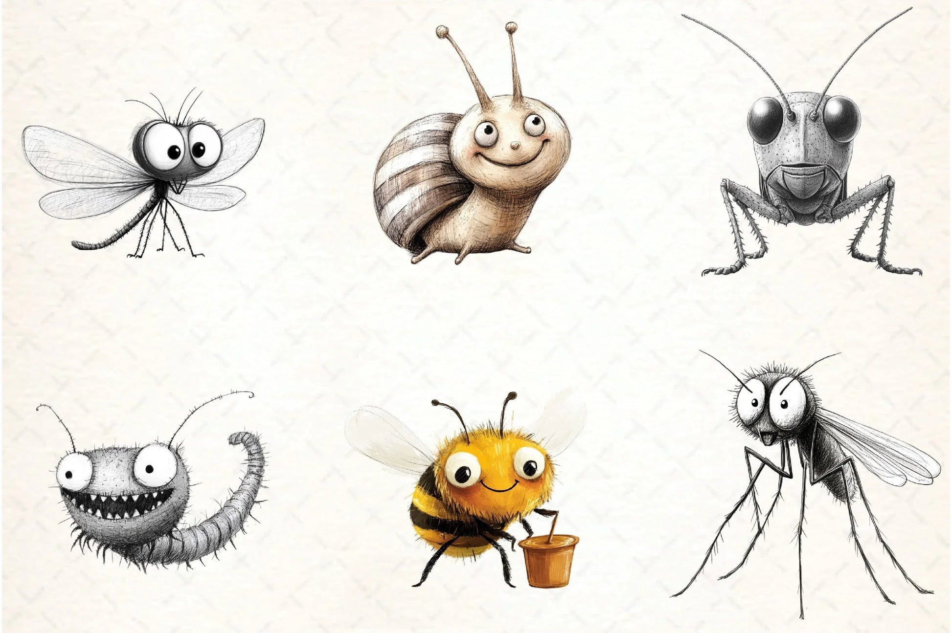 Whimsical Insect Clipart Bundle - CraftNest - Digital Crafting and Art