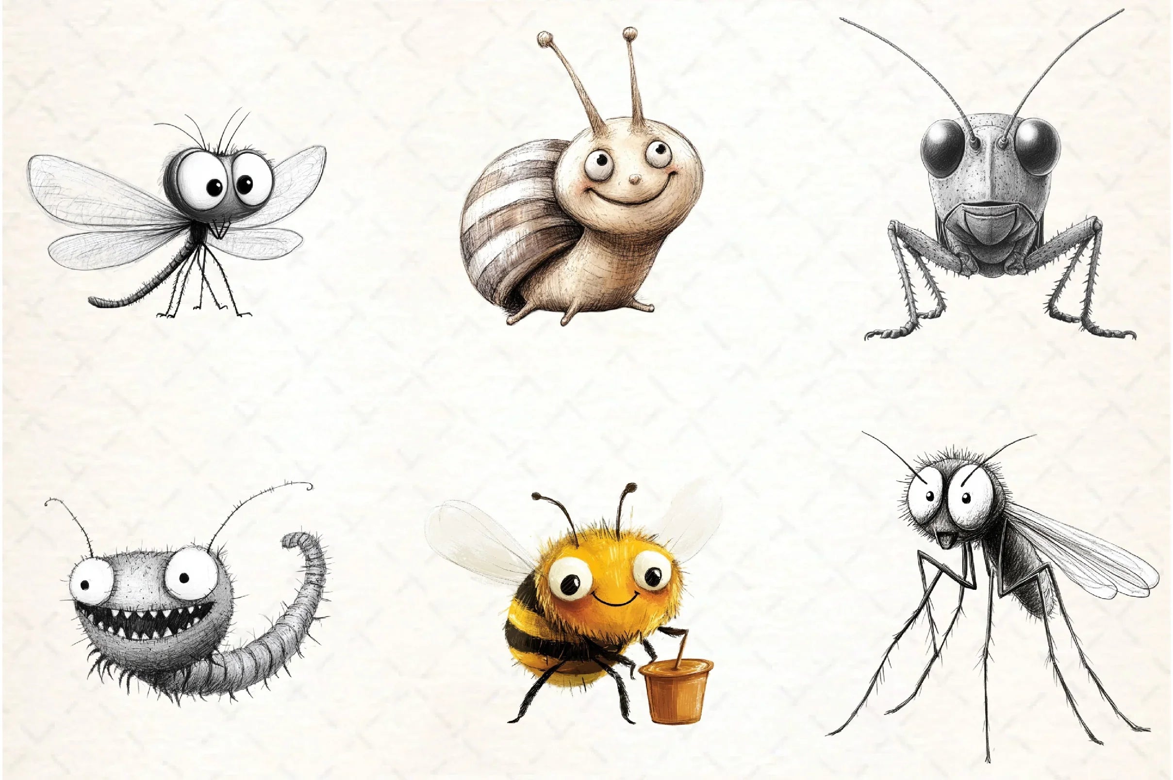 Whimsical Insect Clipart Bundle - CraftNest - Digital Crafting and Art