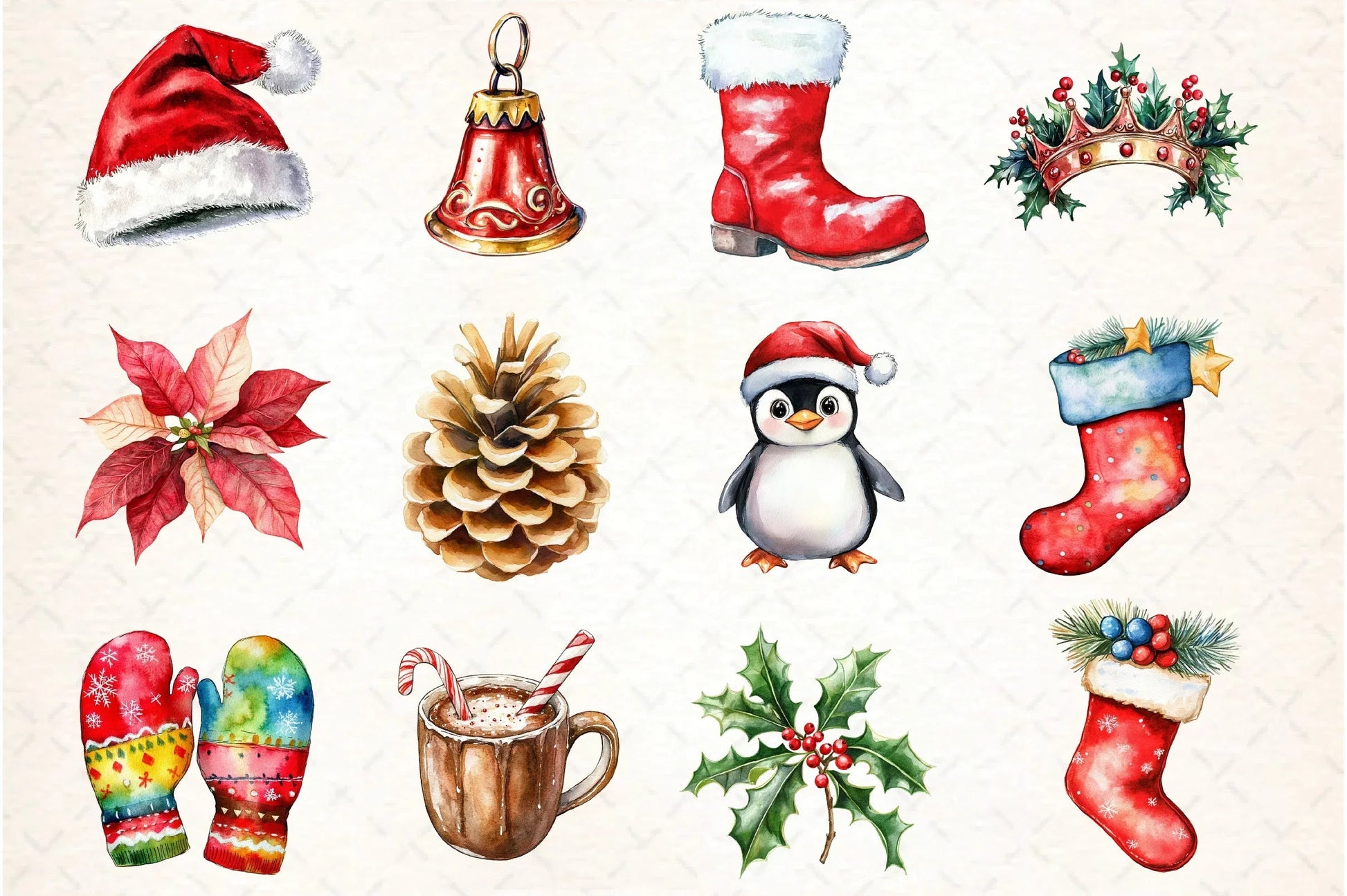 Brush Doodle Christmas Clipart Bundle - CraftNest - Digital Crafting and Art