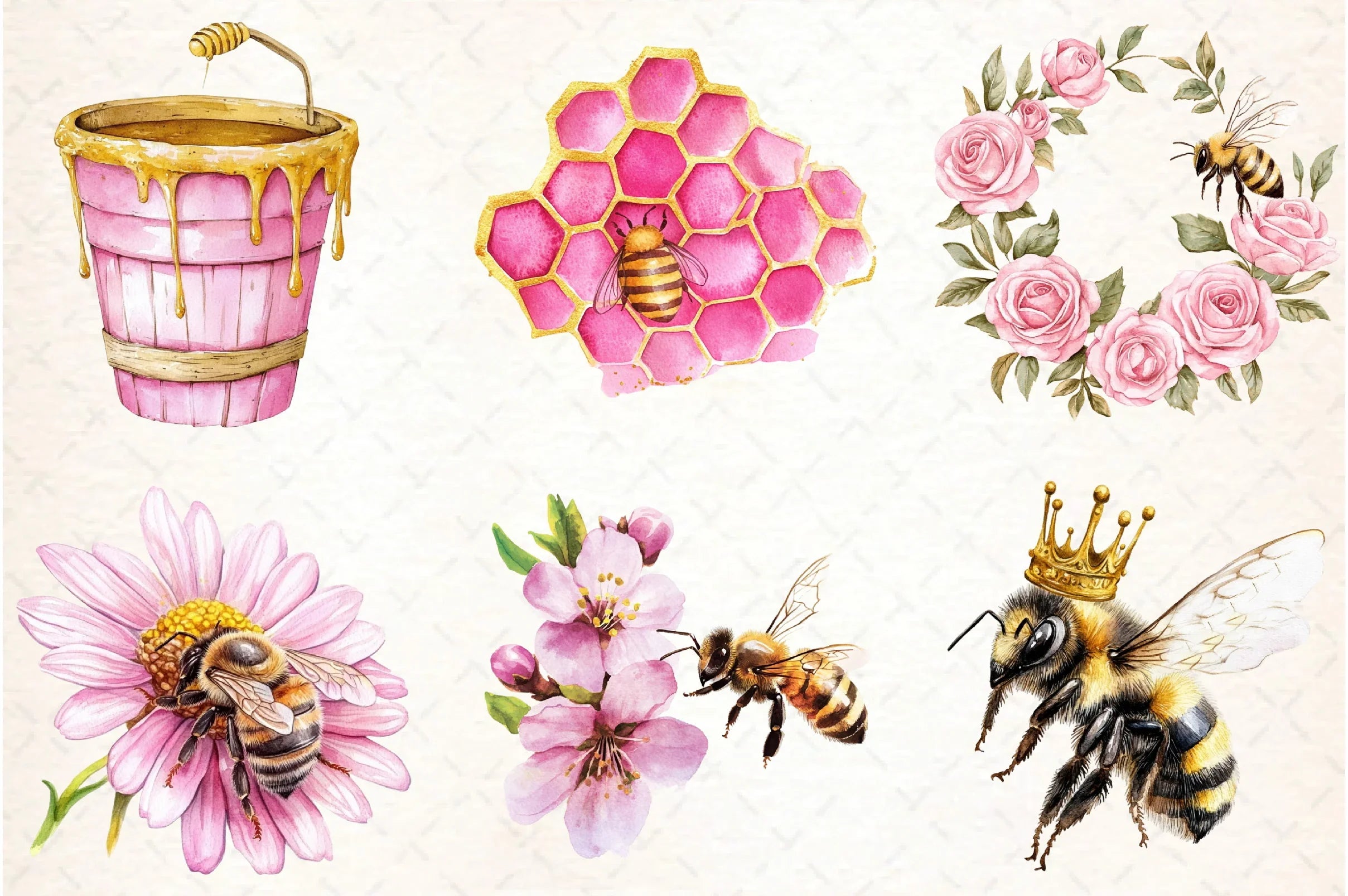 Honey Bee Clipart Bundle - CraftNest - Digital Crafting and Art