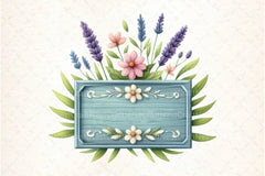 Lavender Wooden Name Plate Clipart Bundle - CraftNest - Digital Crafting and Art