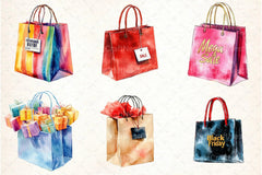 Black Friday Shopping Bag Clipart Bundle - CraftNest - Digital Crafting and Art