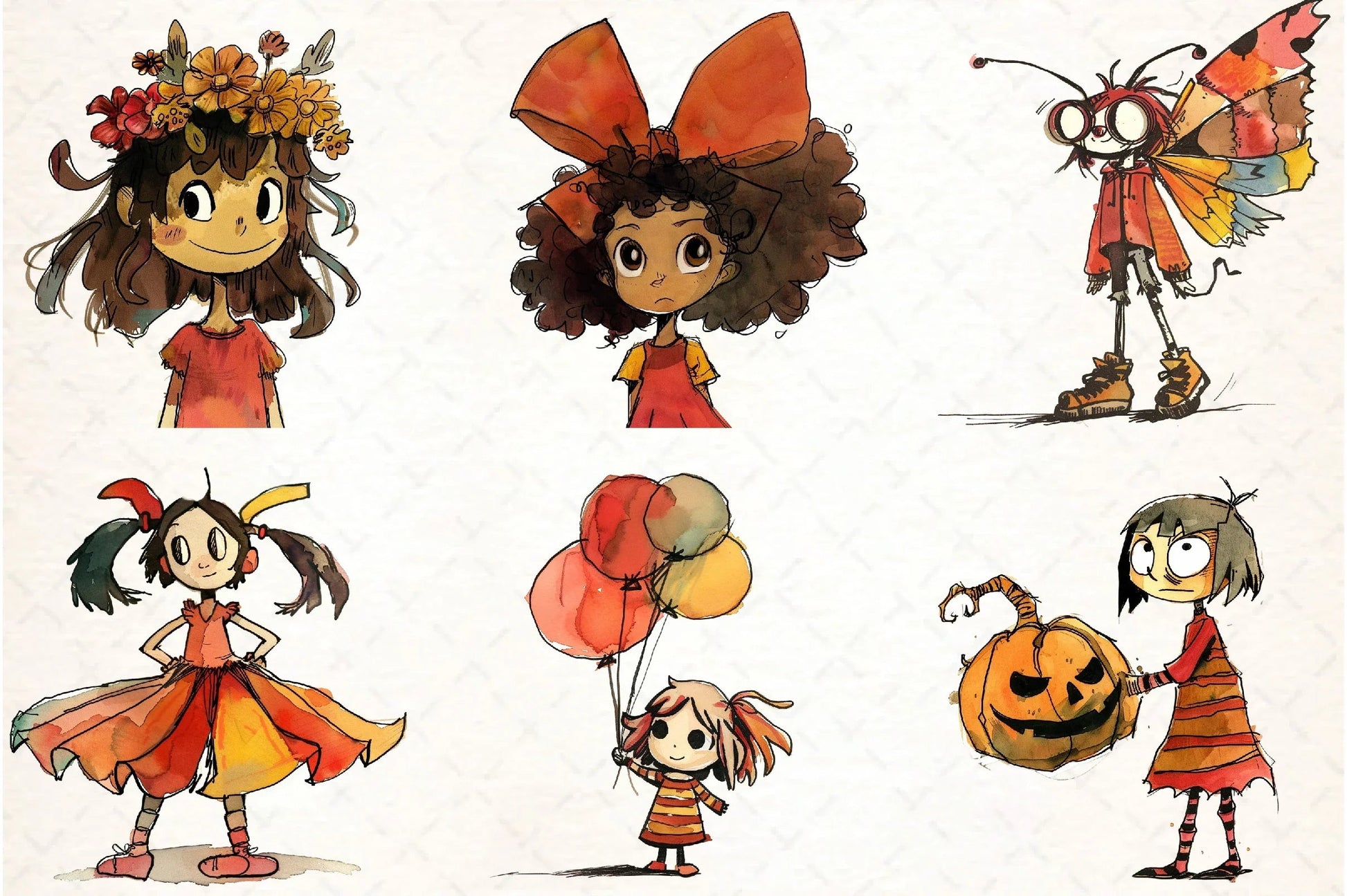 Quirky Girls Clipart Bundle - CraftNest - Digital Crafting and Art
