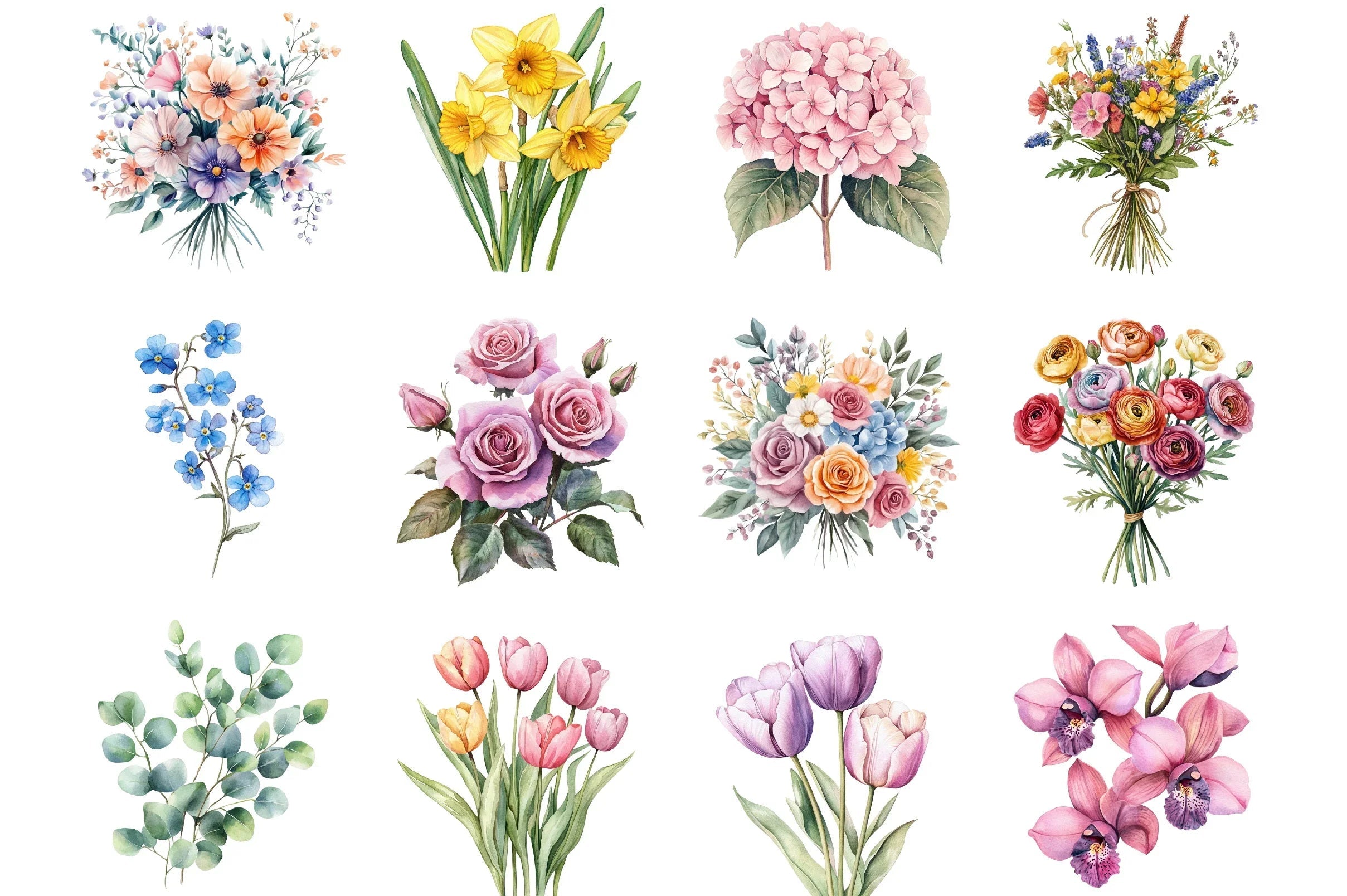 Romance Flower Clipart Bundle - CraftNest - Digital Crafting and Art