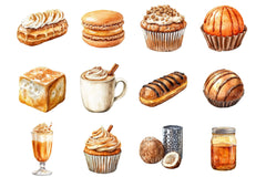 Pumpkin Spice Thanksgiving Clipart Bundle - CraftNest - Digital Crafting and Art