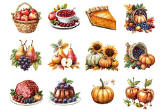Vintage Thanksgiving Postcard Clipart Bundle - CraftNest - Digital Crafting and Art