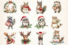 Woodland Christmas Clipart Bundle - CraftNest - Digital Crafting and Art