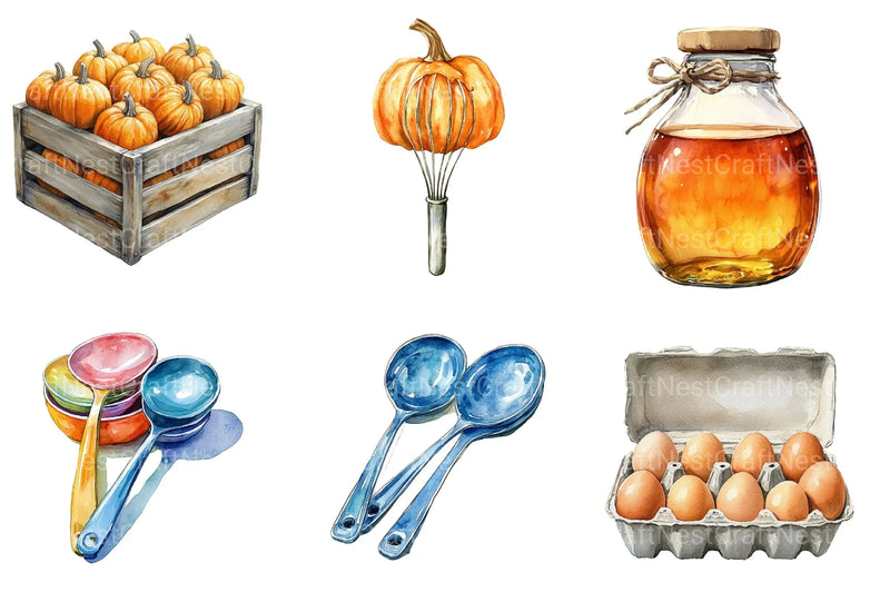 Thanksgiving Baking Clipart Bundle - CraftNest - Digital Crafting and Art