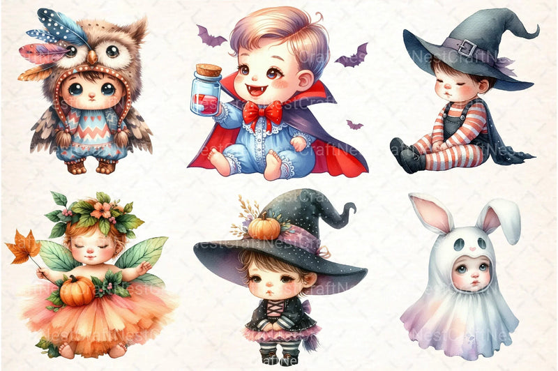 Halloween Baby Costume Clipart Bundle - CraftNest - Digital Crafting and Art