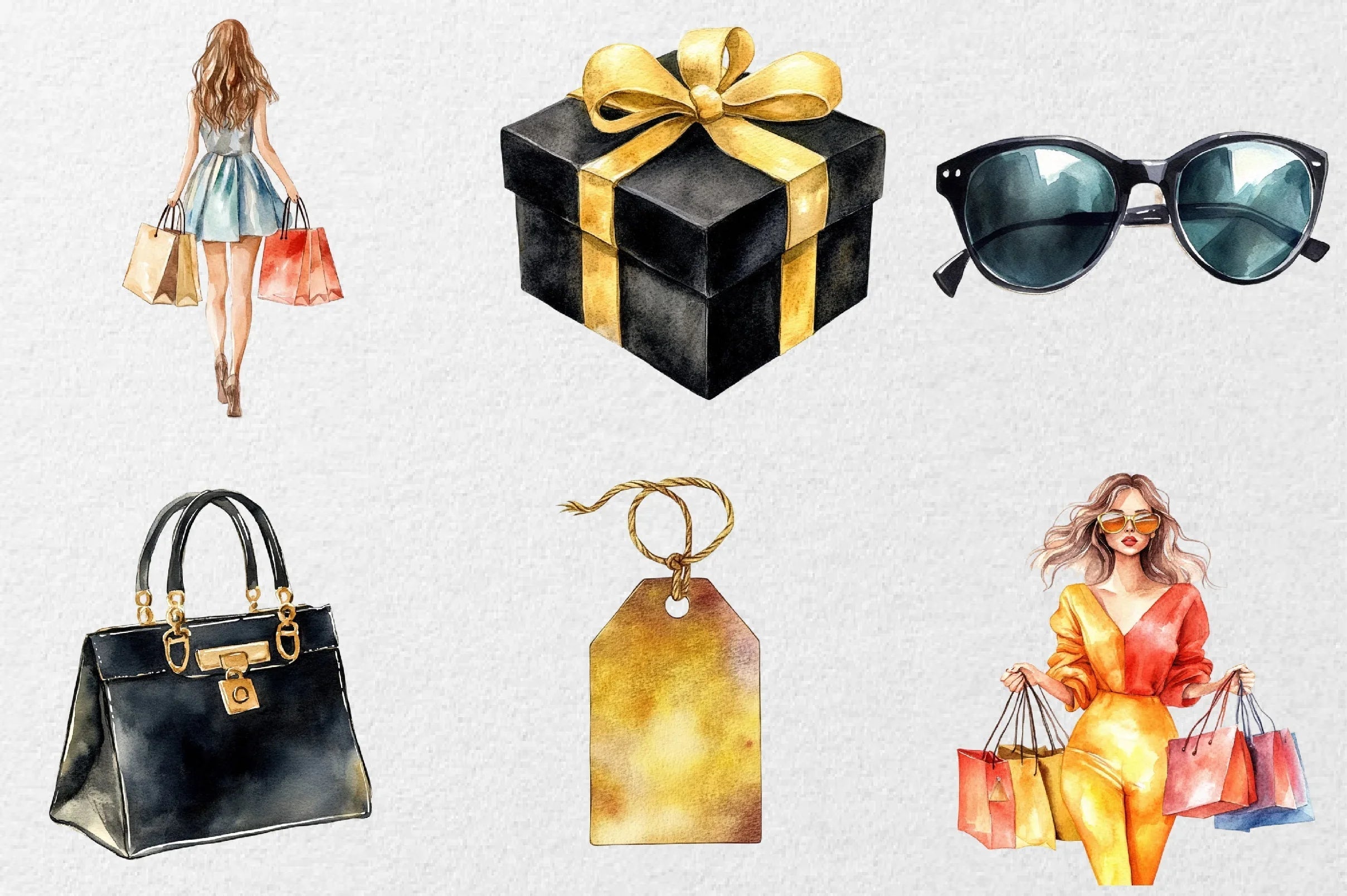 Luxury Black Friday Shopping Clipart Bundle - CraftNest - Digital Crafting and Art