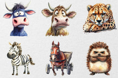Grumpy Animals Clipart Bundle - Funny Collection - CraftNest - Digital Crafting and Art