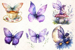 Magical Garden & Purple Fairy Clipart Bundle - CraftNest - Digital Crafting and Art