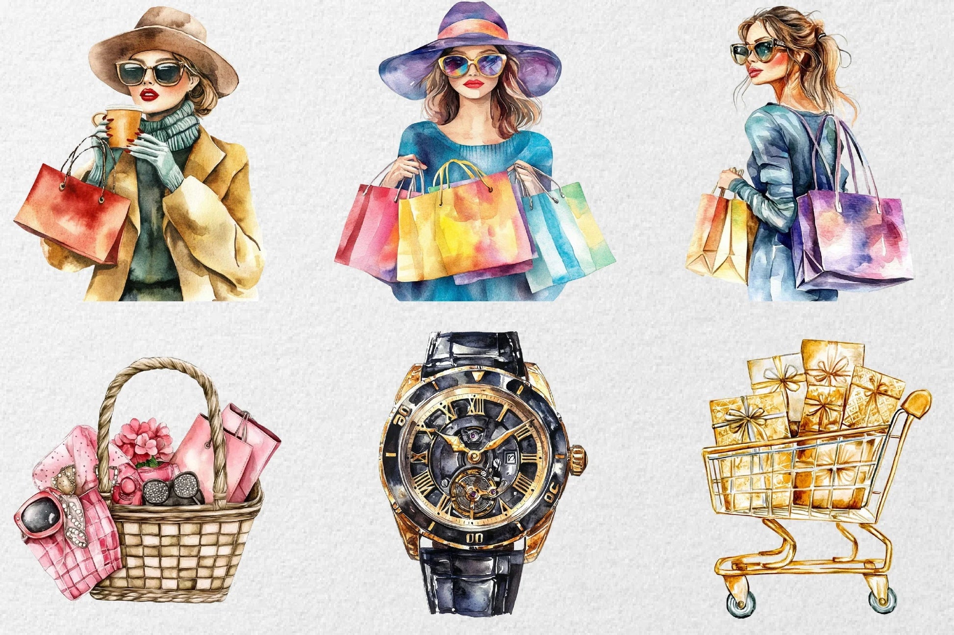 Luxury Black Friday Shopping Clipart Bundle - CraftNest - Digital Crafting and Art