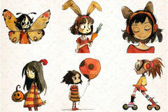 Quirky Girls Clipart Bundle - CraftNest - Digital Crafting and Art