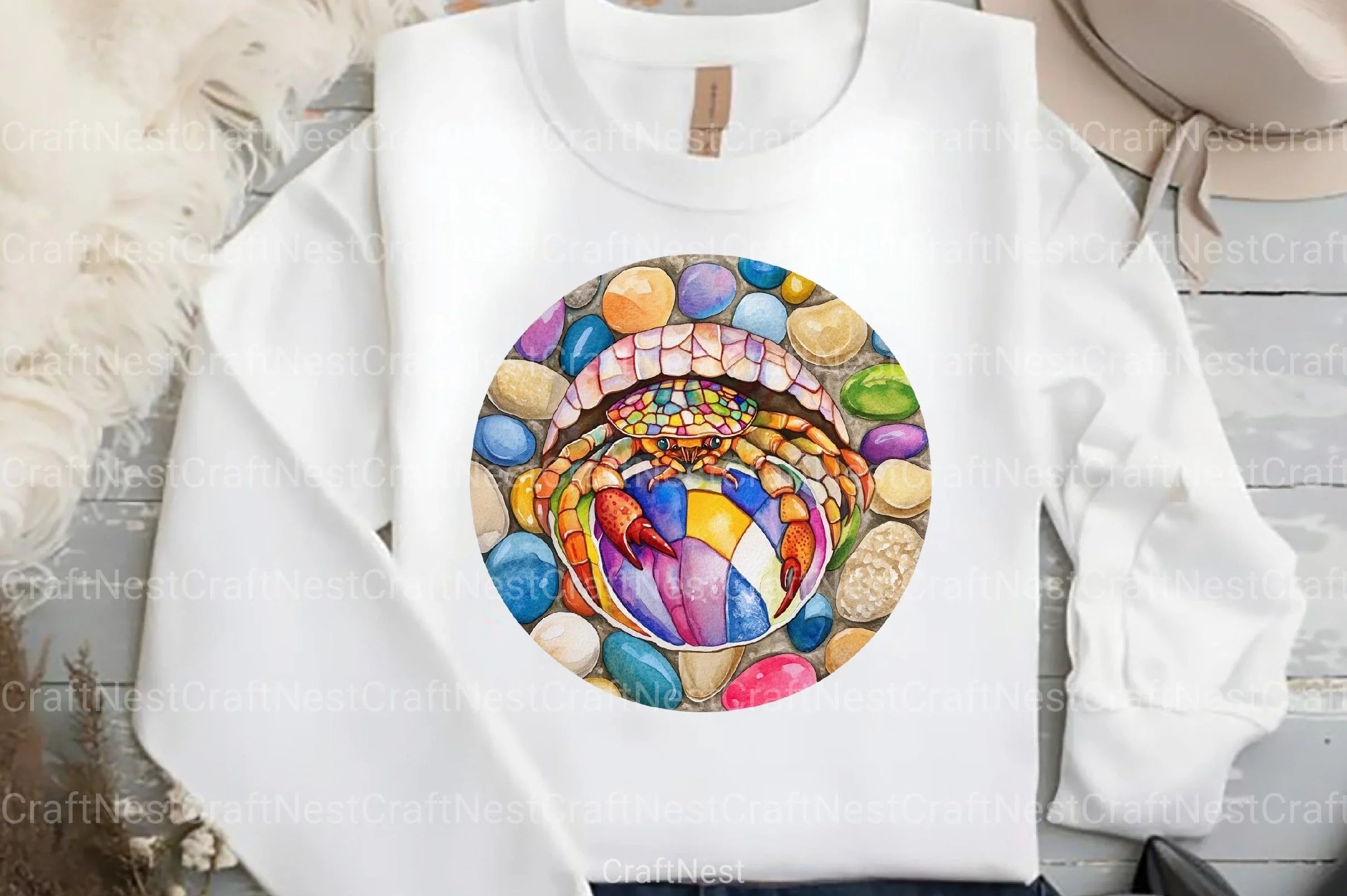 Round Stained Glass Summer Animals Clipart Bundle - CraftNest - Digital Crafting and Art