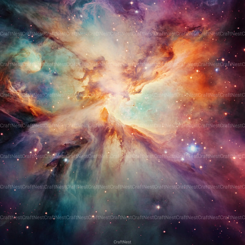Cosmic Nebula Digital Papers - CraftNest - Digital Crafting and Art