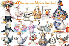 Funny Silly Goose Clipart Bundle 99 - CraftNest - Digital Crafting and Art