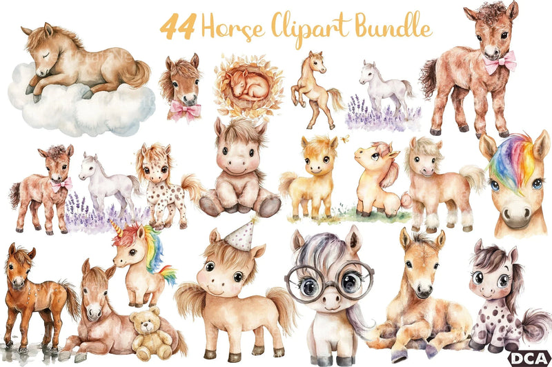 Premium Horse Clipart Bundle - CraftNest - Digital Crafting and Art