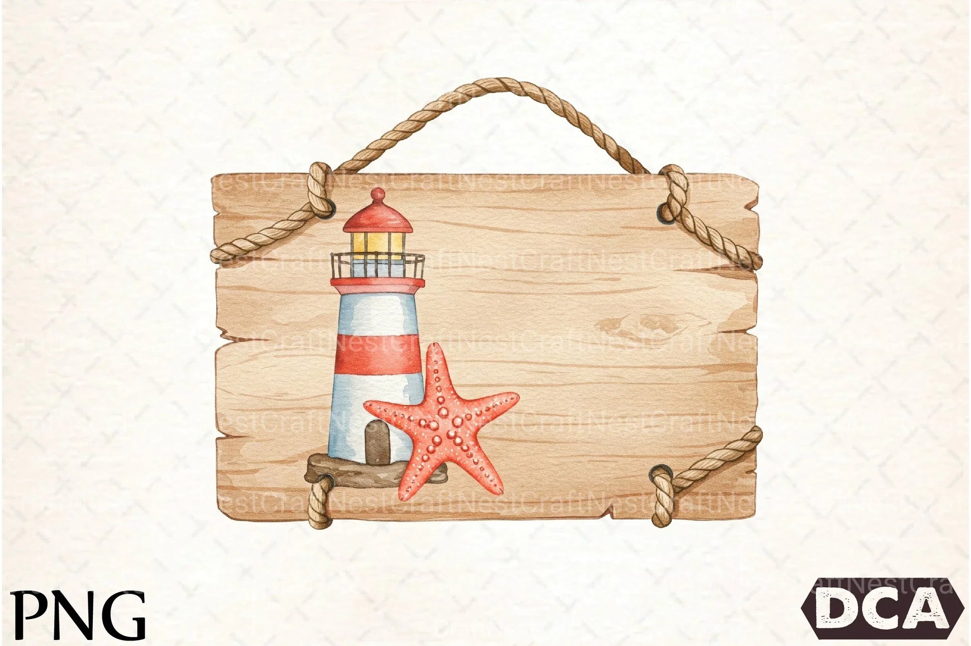 Wooden Sign & Lighthouse Starfish Clipart Bundle - CraftNest - Digital Crafting and Art
