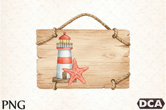 Wooden Sign & Lighthouse Starfish Clipart Bundle - CraftNest - Digital Crafting and Art