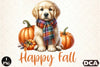 Happy Fall Dog Clipart Bundle