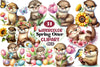 Spring Otter Clipart Bundle