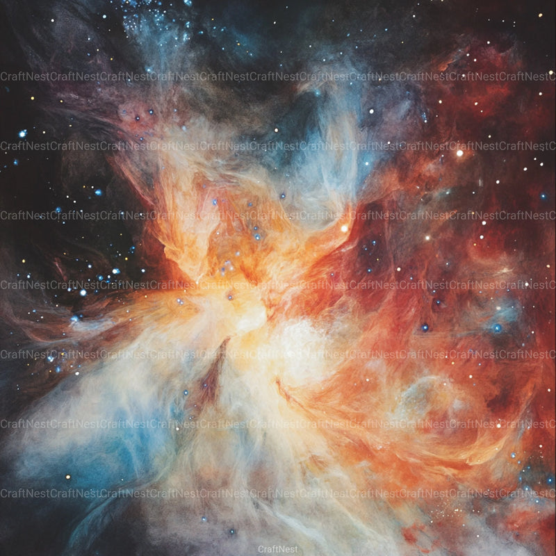 Cosmic Nebula Digital Papers - CraftNest - Digital Crafting and Art