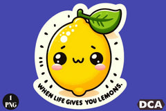 Funny 'When Life Gives You Lemons' Sticker Clipart Bundle - CraftNest - Digital Crafting and Art