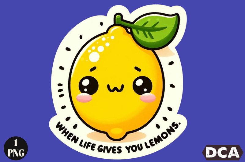 Funny 'When Life Gives You Lemons' Sticker Clipart Bundle - CraftNest - Digital Crafting and Art