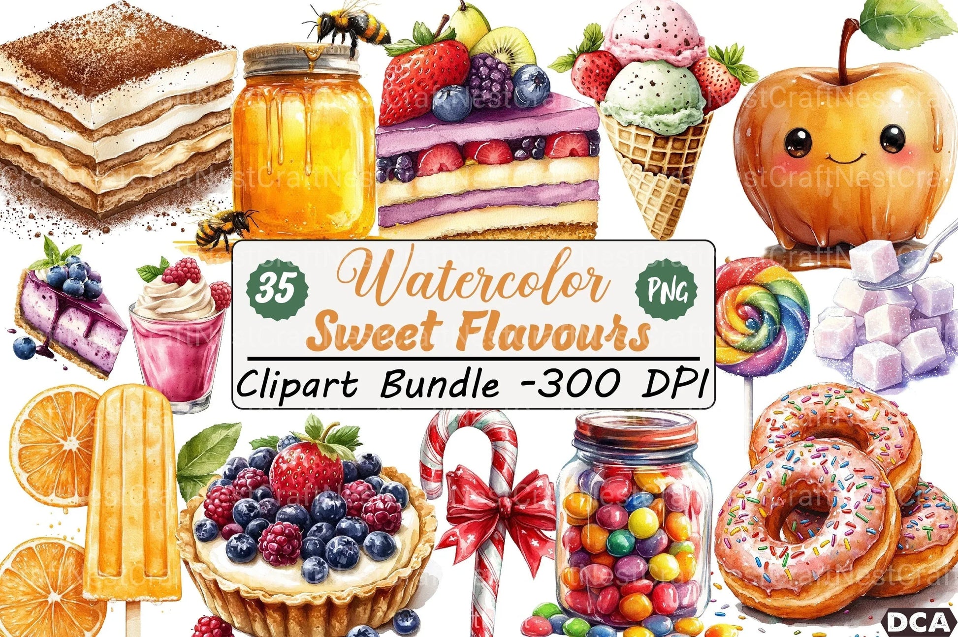 Sweet Flavours Clipart Bundle - CraftNest - Digital Crafting and Art