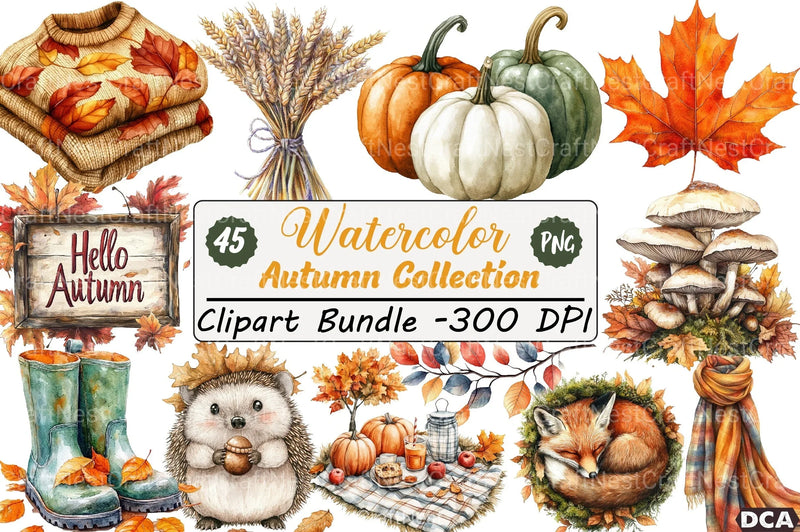 Autumn Collection Clipart Bundle 1 - CraftNest - Digital Crafting and Art