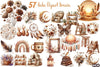 Boho Brown Clipart Bundle