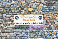 Stone Wall Clipart Bundles - CraftNest - Digital Crafting and Art