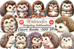Hedgehog Clipart Bundle - CraftNest - Digital Crafting and Art