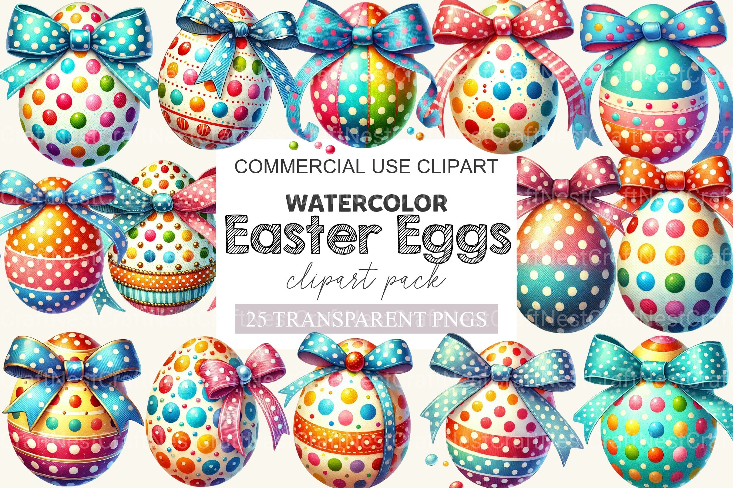 Easter Eggs Clipart Bundle 2