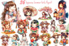 Japanese Summer Girls Clipart Bundle