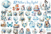Soft Blue Mother's Day Clipart Bundle