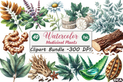 Medicinal Plants Clipart Bundle 1 - CraftNest - Digital Crafting and Art