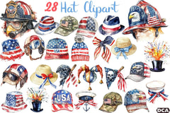 4th of July Hat Clipart Bundle 2 - CraftNest - Digital Crafting and Art